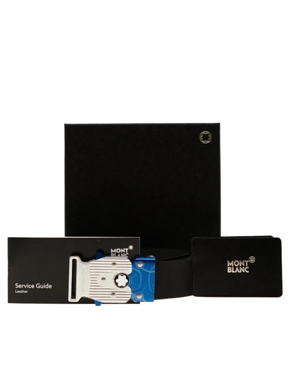 Montblanc M-Lock Belt Adjustable Black Leather New